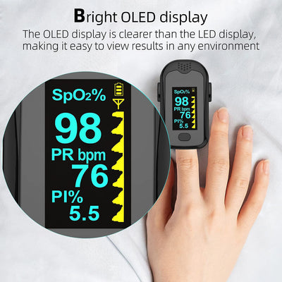 LENMER Portable Pulse Oximeter Fingertip, Blood Oxygen Saturation Moni