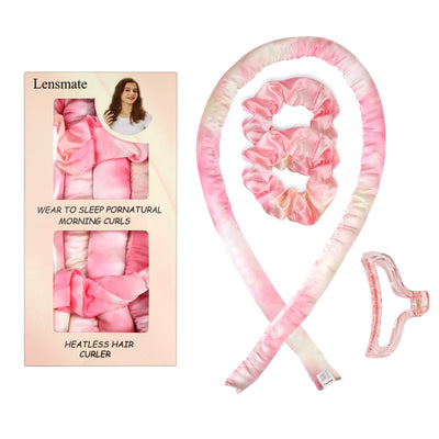 LENSMATE Heatless Satin Curling Tongs Set,  No Heat Soft Curlers to Sleep, Hair Curlers to Sleep in, Heatless Curls, Heatless Hair Curler Overnight Curls