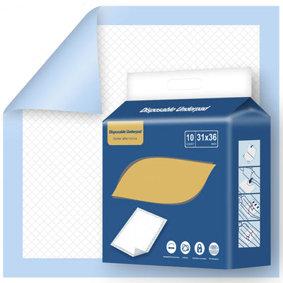 GJUMP Disposable Waterproof Underpads 40PCS 31" x 36",Heavy Absorbency,for Incontinence Adults, Kids, Pets
