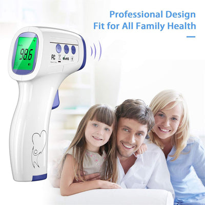LENMER Non Contact Thermometer, LCD Screen and Temperature Data Memory