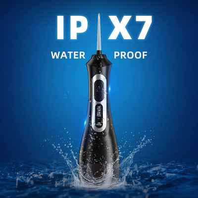 MITIMI Dental Oral Irrigator Rechargeable Water Dental flosser for Teeth Cleaning with IPX7 Waterproof, 3 Cleaning Modes,