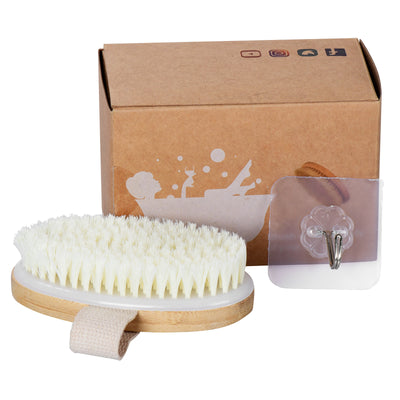 Skingrain Body Brush Exfoliator - Soft Bristle Brush Naturally Exfoliating, Smooths Cellulite, Slows Aging, Maintain Healthy Skin