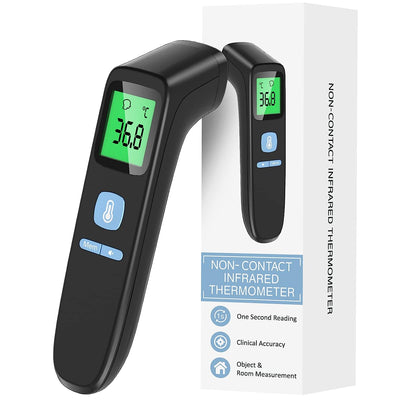 FANRY Thermometer for Adults, No Touch Forehead Digital Thermometer, Infrared Thermometer for Baby Kids with High Temperature Alarm and Instant Accurate Reading for Indoor and Outdoor Use