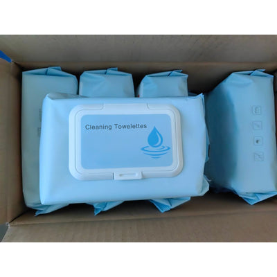 HUAUOO Cleaning Towelettes, Pre-Moistened, Perforated Towelettes, Non-Irritating, Hypoallergenic Formula, Clean Fresh Scent