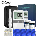 CKEEP AGM-513S Blood Glucose Monitor Kit, 100 Glucometer Strips, 100 Lancets, Blood Sugar Test Kit with Lancing Device and Carrying Bag, No Coding