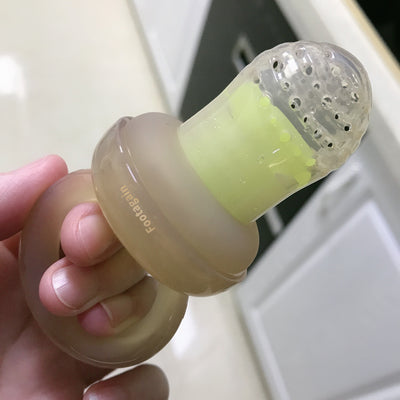 Footagain Baby Food Bite Bag Fruit and Vegetable Teether Teething Stick Baby Eating Fruit Juice Fruit Food Supplement Silicone Nipple