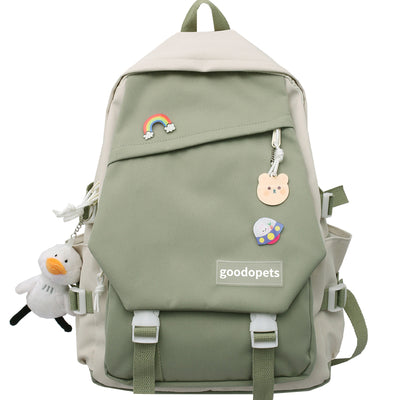 goodopets Schoolbag Cute Elementary School Students Junior High School Students High School Students Large Capacity Backpack