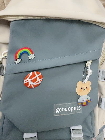 goodopets Schoolbag Cute Elementary School Students Junior High School Students High School Students Large Capacity Backpack