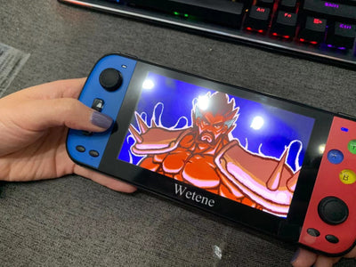 Wetene Portable Game Console, Built-in Classic Games, Handheld Style, Rechargeable Battery