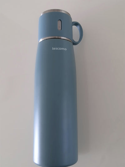 lescomo Stainless Steel Vacuum Flask Large Capacity Water Cup Male Portable Female Simple Student Bottle