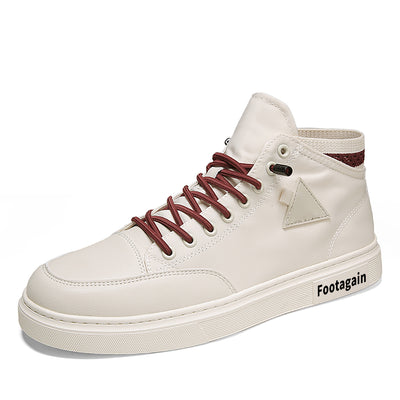 Footagain Summer Breathable Cloth Shoes Men's Shoes 2021 New Trendy Canvas Shoes Men's High-top Shoes Men's Casual Shoes Mid-top