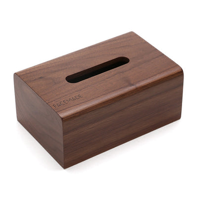 FACEMADE Toilet Paper Dispenser Tissue Box Household Living Room Black Walnut