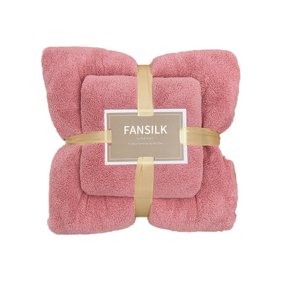 FANSILK Bath Towel Female Summer Thin Section Cute Coral Fleece Absorbent Student Home Towel