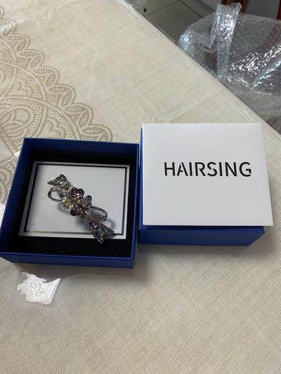 HAIRING Hair Clip Female Top Clip Rhinestone Headdress Elegant Mother Spring Clip Flower Back Head Ponytail Clip