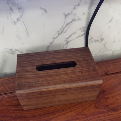 FACEMADE Toilet Paper Dispenser Tissue Box Household Living Room Black Walnut