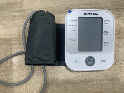 Carecade Blood Pressure Monitor Upper Arm BP Cuff Machine, Automatic High Blood Pressure Machine Kit with Cuff 22-40cm, Pulse Rate Monitor for Home Use