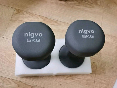 nigvo Apparatus for Body-building Fitness Equipment Household Dumbbell Exercise Arm Shaping Dumbbell Set,5KG*2, Black