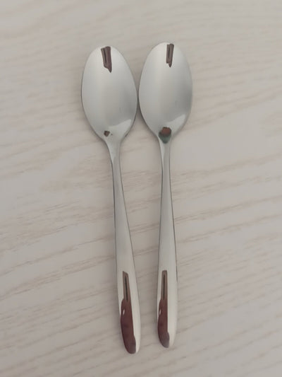 PUREFLY Stainless-steel Spoon, Long Handle for Main Meal Spoon, Adult Meal Spoon, Large Spoon