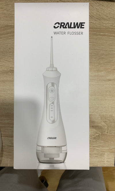 ORALWE Water Flosser Cordless Dental Oral Irrigator, IPX7 Rechargeable 300ML Water Pick Teeth Cleaner, 3 Modes,1 Water Flosser and 8 Nozzle,Portable for Home or Travel