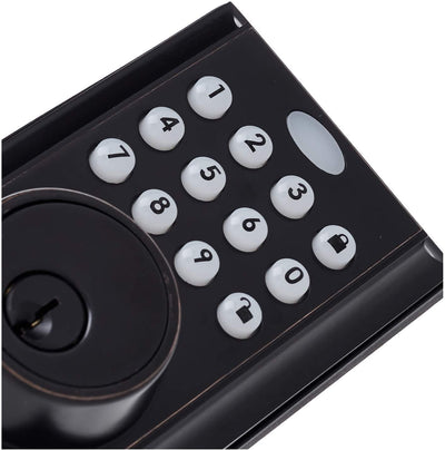 Wetene Smart Electronic Deadbolt, Grant & Control Remote Access with Pin Code - Touch Screen Keypad with Built-in Alarm - Bluetooth Enabled Works Offline (Metal Grey)