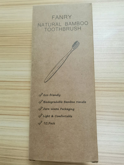 FANRY 10 Toothbrushes with Soft Bristles for Adult Household Bamboo Toothbrushes for Couples