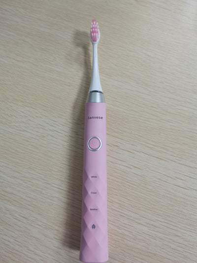 lanvese Electric Toothbrush Adult Charging Fully Automatic Sonic Ultra-fine Soft Hair Pink