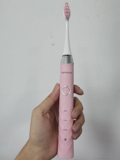 lanvese Electric Toothbrush Adult Charging Fully Automatic Sonic Ultra-fine Soft Hair Pink