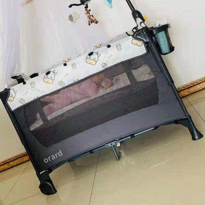 orard Baby Crib Newborn Bed Stitching Big Bed Foldable Portable Multifunctional Mobile Baby Bed