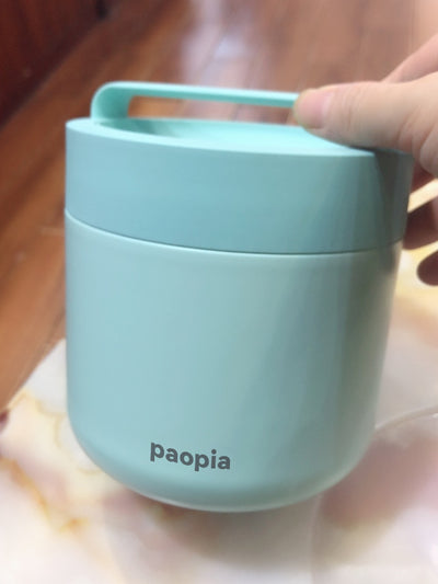 paopia Heat Preservation Lunch Stainless Steel Box Portable Soup Box Barrel Stewing Beaker for Office Workers and Students
