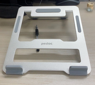 pesloc Aluminum Alloy Notebook Computer Bracket Bottom Support Heat Dissipation Folding Desktop Portable Adjustable Flat Metal Bracket